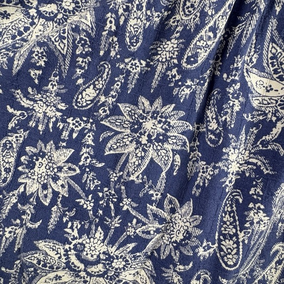 Ann Taylor Dress Women L Blue Floral Boho Cottagecore Romantic‎ Feminine Fairy - Picture 13 of 15